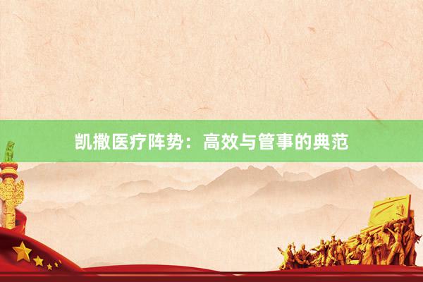 凯撒医疗阵势：高效与管事的典范